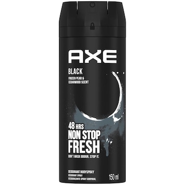 AXE BLACK FROZEN PEAR &amp; CEDARWOOD SCENT DEO SPRAY 150ML