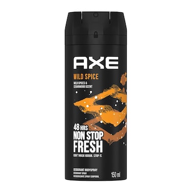AXE WILD SPICES &amp; CEDARWOOD SCENT DEO SPRAY 150ML