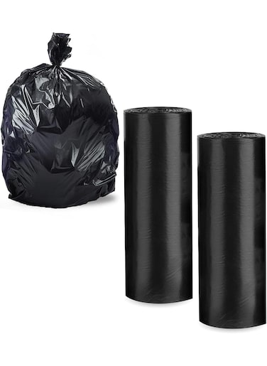 Home Smart Heavy Duty Roll Garbage Plastic Bags Pack of 20 Pcs + 20 Pcs Free Black Color Good for Kitchen Home Garden and Outdoor Activity (60 x 90 cm) Pack