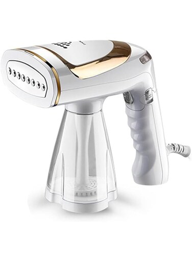 Portable Handheld Garment and Fabric Steamer 1600 Watts,40-Second Fast Heat-up, Auto-Off, Large Detachable Water Tank,2 in 1 Fabric Wrinkle Remover and Clothing Iron, with Lint Brush, and Steam Nozzle