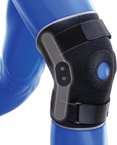 Kedley Hinged Knee Support (Universal Size), Knee Brace For Women &amp; Men, Adjustable Neoprene Wrap With Side Stabilizing Hinges, For Sports, Arthritis, Running, Skiing, Injury Prevention &amp; Recovery