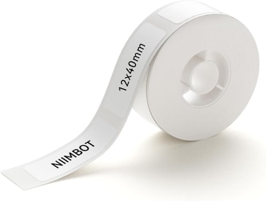 NIIMBOT Thermal Label Maker Paper 12&times;40mm Stickers Waterproof Tear-Resistant Self-Adhesive Replacement for D11/D110 Label Printer Office&amp;Home 155 Labels/Roll (White)