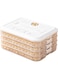 Dumpling Box&iuml;&frac14;&OElig;Stackable Snack Container with Lid and Handle&iuml;&frac14;&OElig;4-Layer Food Storage Container with Time Recoder&iuml;&frac14;&OElig;Easy to Carry&iuml;&frac14;&OElig;for Storaging Meat, Dumplings, Pasta, Noodles, Lasagna