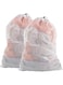 JCAKES Heavy Duty Large Mesh Laundry Bags and Locking Drawstring Closure - 2 Pack, 24 x 31 inches - Laundry Hamper Liner, Washable Laundry Bag for Travel, Sports, Dorms (White)
