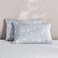Home Floral Printed Pillow Covers - Grey - 2 Pack