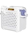 Paporich Collapsible Laundry Baskets, Plastic Laundry Basket, Foldable Laundry Basket, Portable Waterproof Dirty Clothes Hamper for Laundry, Basket with Handle (White)