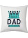 Best Dad In The World Printed Cushion polyester White 40x40cm