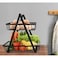 2 Tier Metal Fruit &amp; Vegetable Basket Stand for Kitchen Counter, Black Wire Storage Organizer Rack