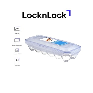 LocknLock Egg Dispenser &ndash; 12 Holder BPA-Free Storage with Snap-Lock Lids for Fresh Eggs