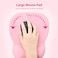 EooCoo Mouse Pad with Wrist Support,Ergonomic Mousepad with Memory Foam Wrist Rest,Mouse Mat Non-Slip Rubber Base,Wear Resistant Matt Desk Accessories for PC Laptop,Gaming,Home,Office-Cute Pink