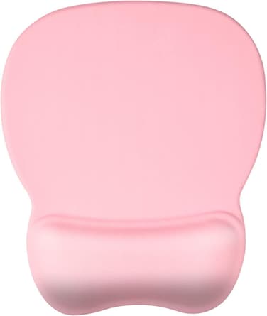 EooCoo Mouse Pad with Wrist Support,Ergonomic Mousepad with Memory Foam Wrist Rest,Mouse Mat Non-Slip Rubber Base,Wear Resistant Matt Desk Accessories for PC Laptop,Gaming,Home,Office-Cute Pink