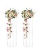 BPA Wedding Centerpieces Acrylic Vases - 2 Pcs 39in Tall Flower Vase Flowers Stand for Party Tables Decorations - Elegant Bulk Weddings Decoration Table Geometric Centerpiece Stands
