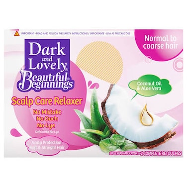 DARK AND LOVELY BEAUTIFUL BEGINNINGS SCALP CARE RELAXER KIT  NORMAL-COARSE HAIR
