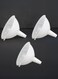 Premium 3-Piece Plastic Funnel Set, 9.5cm Wide Mouth, Multi-Purpose for Liquids, Powders &amp; Grains, White