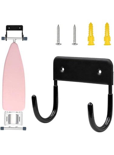 Azonee Ironing Board Wall Mount, Ironing Board Hanger, Ironing Board Holder, Iron Board Hook Wall Mount with Mounting Screws, for Laundry Rooms