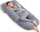 Pregnancy pillow U shaped Maternity Body long pillows for sleeping to pregnant women with washable velvet cover (Dark Grey, 55")