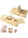 Hlimior Wooden Enrichment Foraging Toy for Small Pet,Interactive Hide Treats Puzzle Snuffle Game,Mental Stimulation Toy for Hamster,Guinea Pig,Rabbit,Chinchilla,Hedgehog 2 Pack