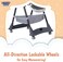 Lovely Baby Kids 3-Point Adjustable High Chair LB 168 for Babies, Foldable Baby Chair with Universal Wheels - Grey