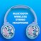 Volkano Disney Stitch 3D Bluetooth Wireless Stereo Headphones For Kids , Kid-Friendly Safe Volume Up To 10 Hours Playtime Soft Padded &amp; Adjustable Headband Swivel Cups Built-In Mic, Aux Input