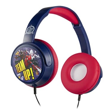 Marvel Volkano Marvel Spiderman Aux Headphone With Stickers Padded &amp; Swivel Earcups 3.5Mm Jack For Kids