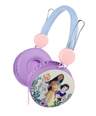 Volkano Disney Princess Aux Headphone With Stickers Padded Earcups Plug And Play Design For Kids