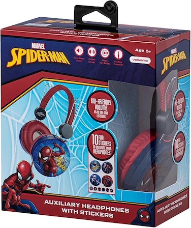 Marvel Spider-Man Auxiliary Headphone with Stickers (MV-10903-SM)