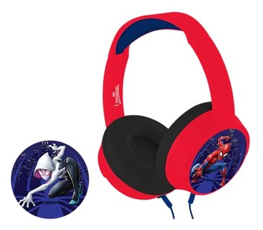 Volkano Marvel Spiderman Aux Headphone With Stickers Padded &amp; Swivel Earcups 3.5Mm Jack For Kids