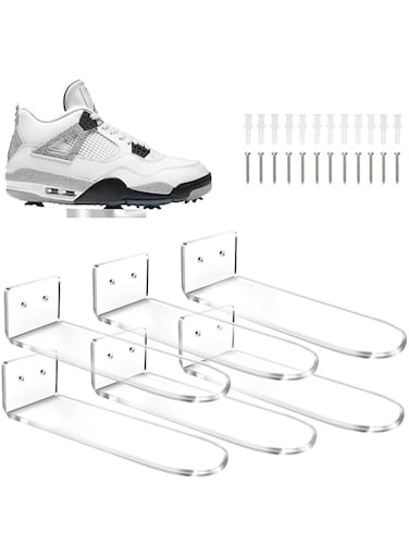 RahTune Shoe Shelves, Floating Sneaker Display, Acrylic Wall Shoe Rack, Show Shelf, Shoe Organizer Holder Wall Mount for Sneaker Collection, Shoe Box