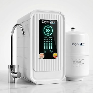 Crystolex Deluxe Nova RO+UV Water Purifier for Home &amp; Kitchen. Free Installation. 7 Stage RO Water Filter with pH Mineral Balance &amp; Smart LED Indicators  . Advanced Drinking Water Purification System
