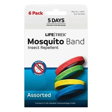 LIFETREK MOSQUITO BAND PLAIN 6PK