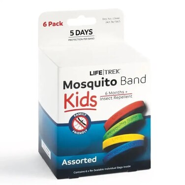 LIFETREK MOSQUITO BAND KIDS PLAIN 6PK