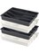 Diylove 4 Pack Silverware Tray for Drawer, 5 Component Cutlery Drawer Organizer, Plastic Compact Kitchen Utensil Storage Holder for Spoons Forks Knives, Easily Organize and Store
