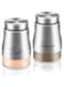 NimbusNote Salt and Pepper Shakers Set, 4 oz Glass Bottom Stainless Steel Shaker with Lid for Kitchen Gadgets Decor Cooking Table Housewarming Gift Modern Christmas Decor Refillable Design (Silver)