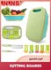 Foldable Cutting Board,Camping Collapsible Chopping Board With Colander,9-In-1 Multi Chopping Board Kitchen Vegetable Washing Basket For Camping,Camping Gifts Camping Accessories For RV Campers,Green