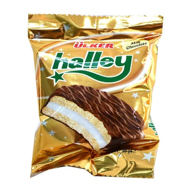 Ulker Halley Chocolate Coated with Marshmallow Filling Cake, 30g