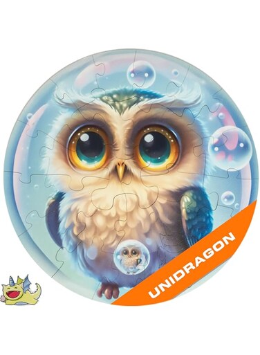 UNIDRAGON figured wooden puzzle Owl Bubblezz