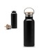 Axooms Stainless Steel Sport Water Bottle Double Wall Insulated Reusable Sublimation Thermos Flask Vacuum Metal Bottle with Handle and Leakproof Lid for Cyclists Runners Hikers 500ml - Black
