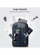 Mobcos Back Pack Blue 8966 Premium Waterproof Anti-Theft Laptop Backpack with USB Charging Port &ndash; Oxford Business Travel Backpack for Men &amp; Women, Slim Lightweight Work &amp; College Bag