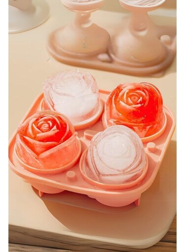 Silicone Rose Ice Cube Molds, Suitable for Whiskey and Other Beverages&iuml;&frac14;&OElig;Simple to Make,Easy to Clean