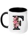 Ceramic Coffee Mug with Initial Design Printed Gift for Coffee and Tea Lovers 11 Oz alphabet F