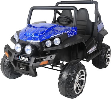 Lovely Baby Kids Powered Riding Car/Jeep LB 2588DX Kids Electric Jeep chageable Jeep with Remote Control, LED Lights, and Music - Blue