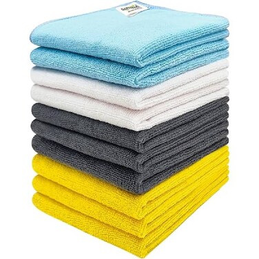 Microfiber Cleaning Cloths For kitchen (10 Pack), Multi-Purpose, Household or Industrial