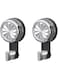 Household bathroom 2-piece suction cup rotating hook, bathroom wall towel hook, clothes, bags, accessories, towels and other items can all be hung (transparent gray/acrylic)