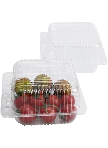 SYOSI Food Delivery Box, Rectangular Cake Box, Transparent Pastry Box With Lid, Disposable Square Plastic Box, Disposable Plastic Clamshell Takeout Tray, For Salads, Pasta, Sandwiches, 100pc