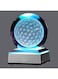 XINTOU 3D Flower of Life Crystal Ball with LED Colorful Lighting Touch Base, Chakra Healing Grid Flower Globe for Spiritual Decor, Laser Engraved Seek of Flower Inside A Sphere
