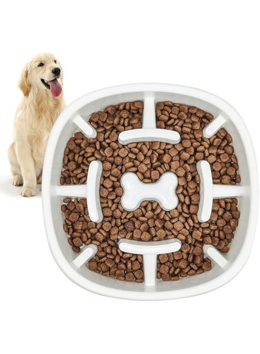 Bolivia's Slow Feeder Dog Bowl, Anti-Gulping Pet Slower Food Feeding Bowl, Slow Eating Dog Bowl, Durable Preventing Choking Healthy Design Dogs Bowl for Small Medium Dogs