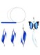 Petcronies Cat Toys for Bored Indoor Adult Cats Automatic Cat Feather Toy Long Fluttering Butterfly Cat Wand 4 Bell Balls Interactive Kitten Toy (Accessory)