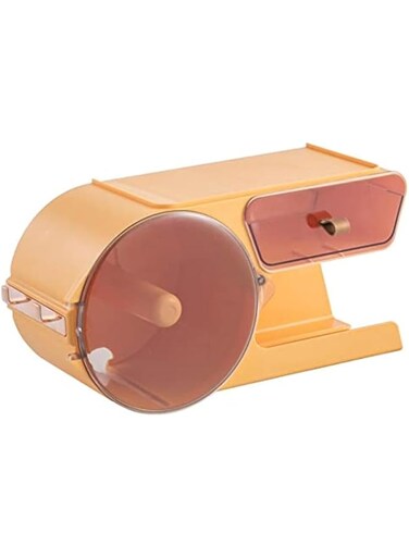 JANNAH Bathroom Shelf Rack Wall Mounted Storage Rack for Hair Dryer, Tissue Holder Bathroom Organizer Shelf (Orange)