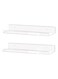 Clear Acrylic Shelf 15" Invisible Floating Wall Ledge Bookshelf, Kids Book Display Shelves Wall Mounted (15 Inch 2Pack)