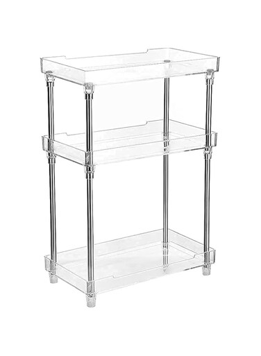 Goldedge Omnipotent 3-Tier Bathroom Shelf - Compact DIY Waterproof Storage Rack for Toiletries and Kitchen Essentials
